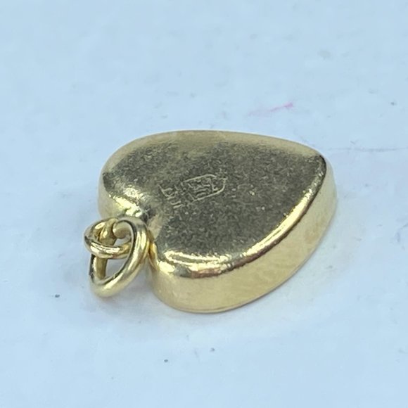 18K yellow gold Heart Lock charm 1.4gm JR7792 - Picture 4 of 5